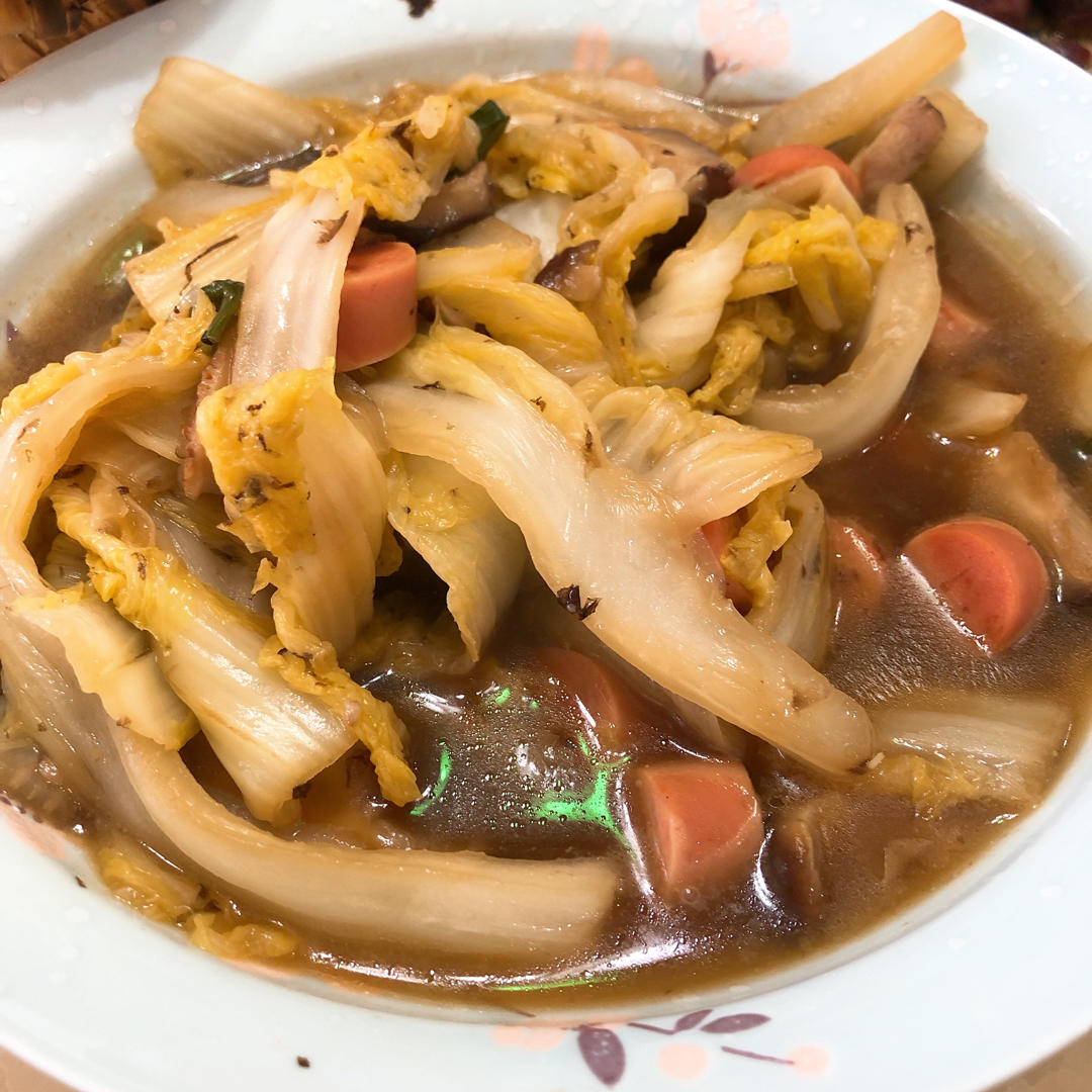 不要放弃，继续清肠……香菇白菜来帮忙