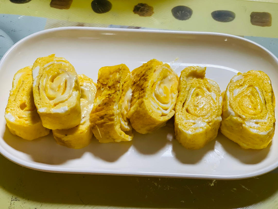 爆浆芝士肉松鸡蛋卷（玉子烧）
