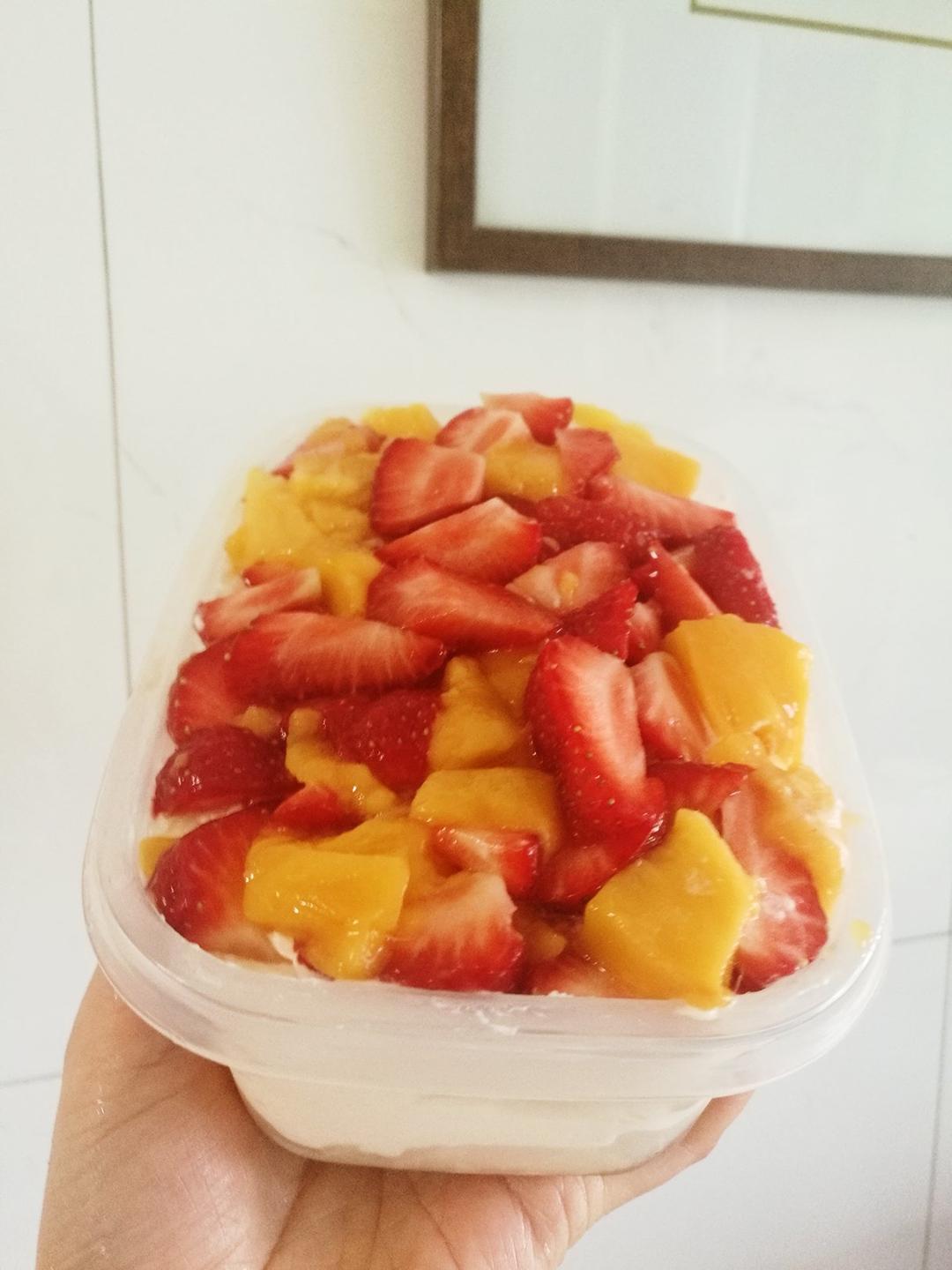 简单快手的便当饭盒水果盒子蛋糕