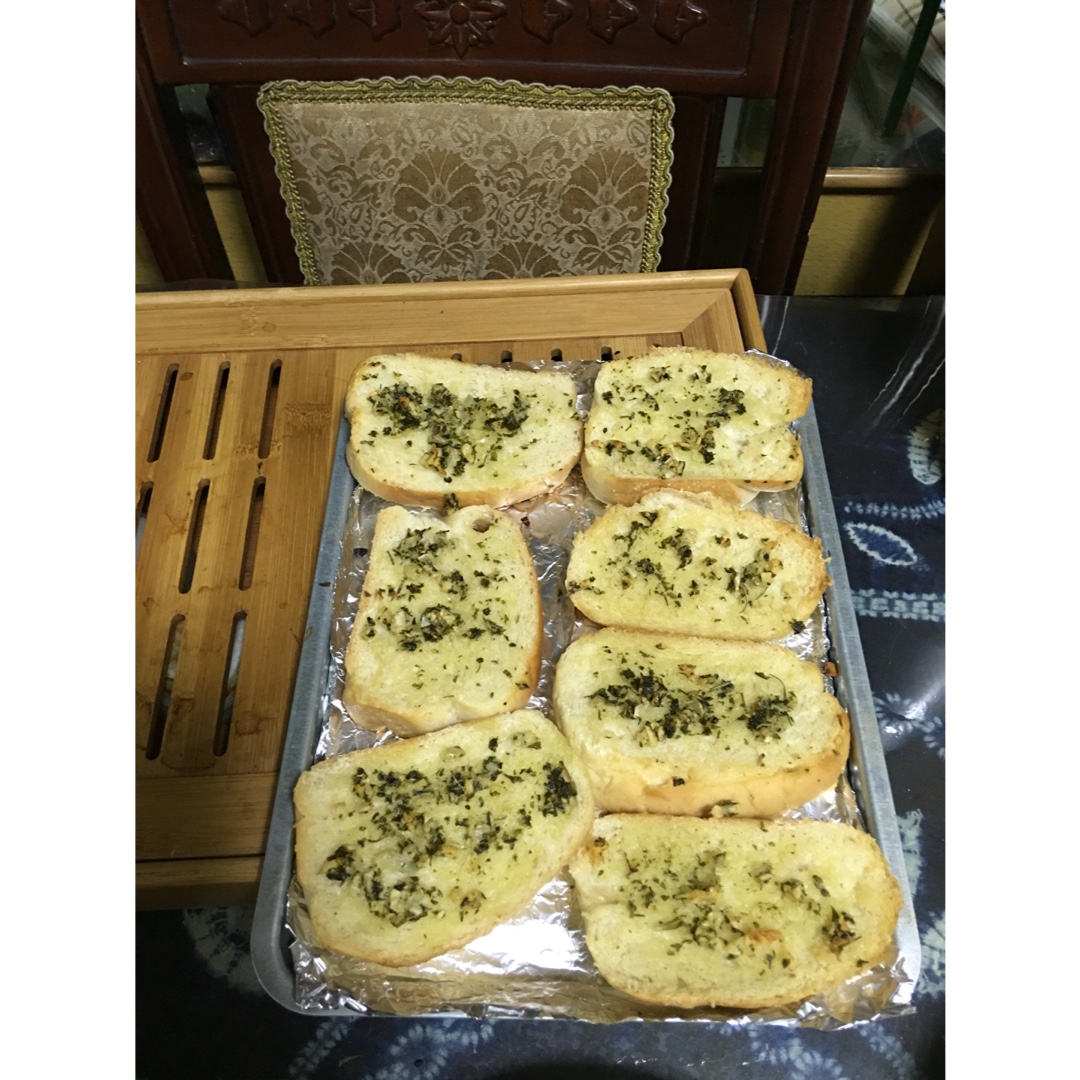 微波炉蒜香面包