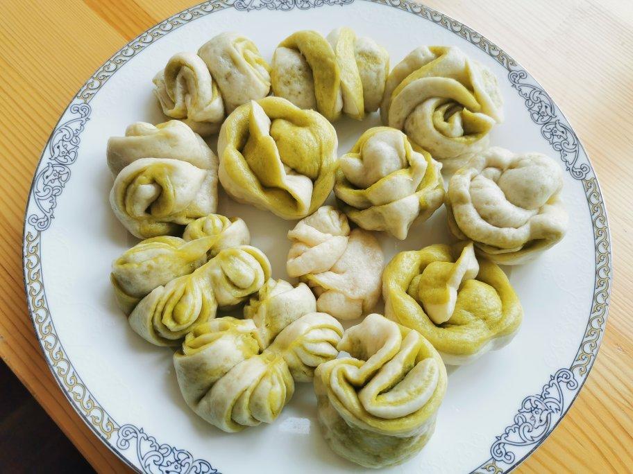 彩色花卷的8种捏法