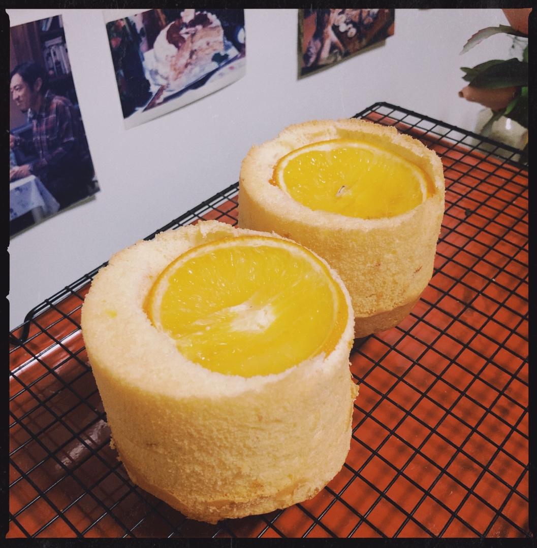 橙子翻转戚风蛋糕