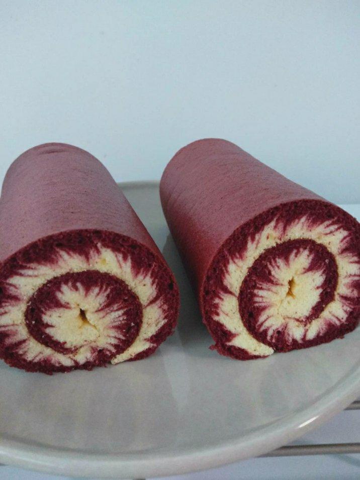 蛋糕卷，红丝绒蛋糕卷，旋风蛋糕卷