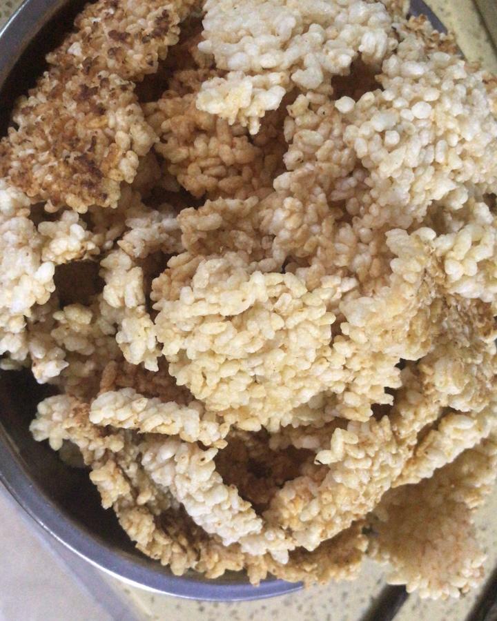 自制阴米头（锅巴）