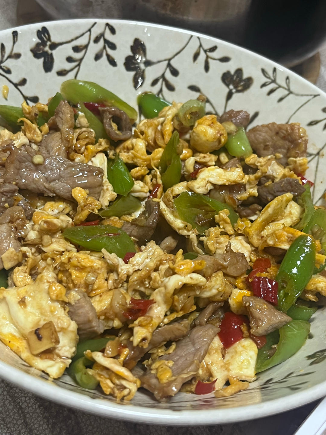 肉末鸡蛋炒辣椒