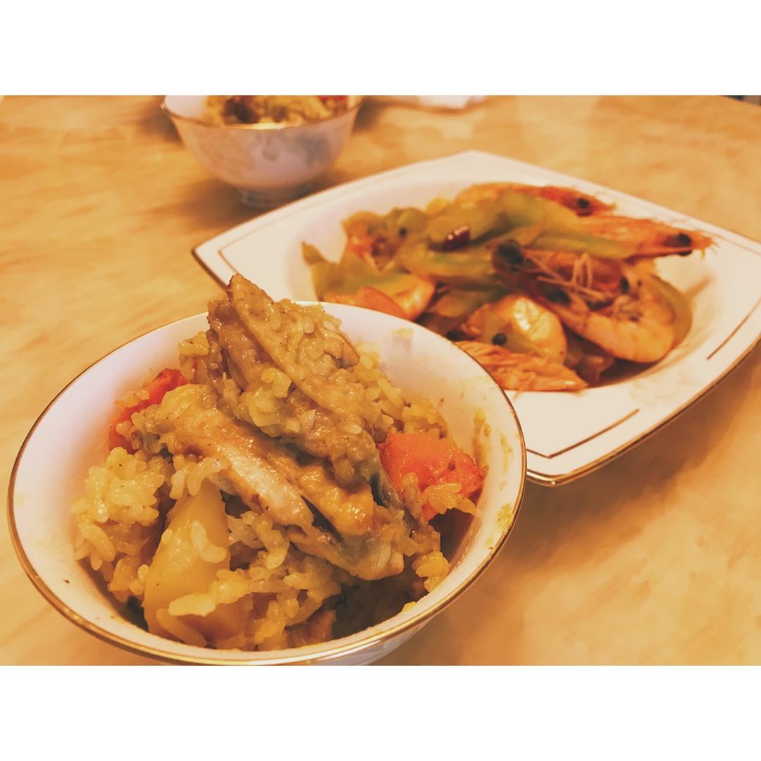 咖喱鸡翅焖饭