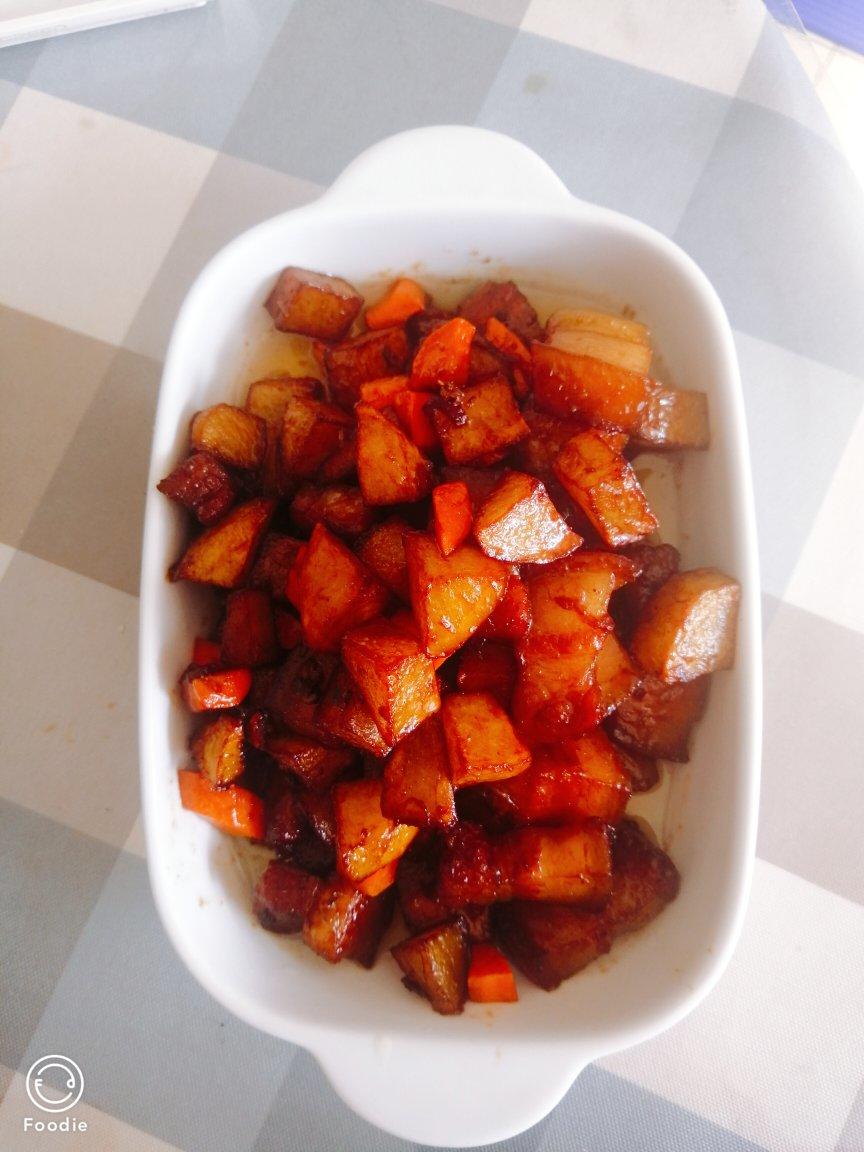 3分钟搞定❗️比烧烤还好吃的孜然土豆火腿丁