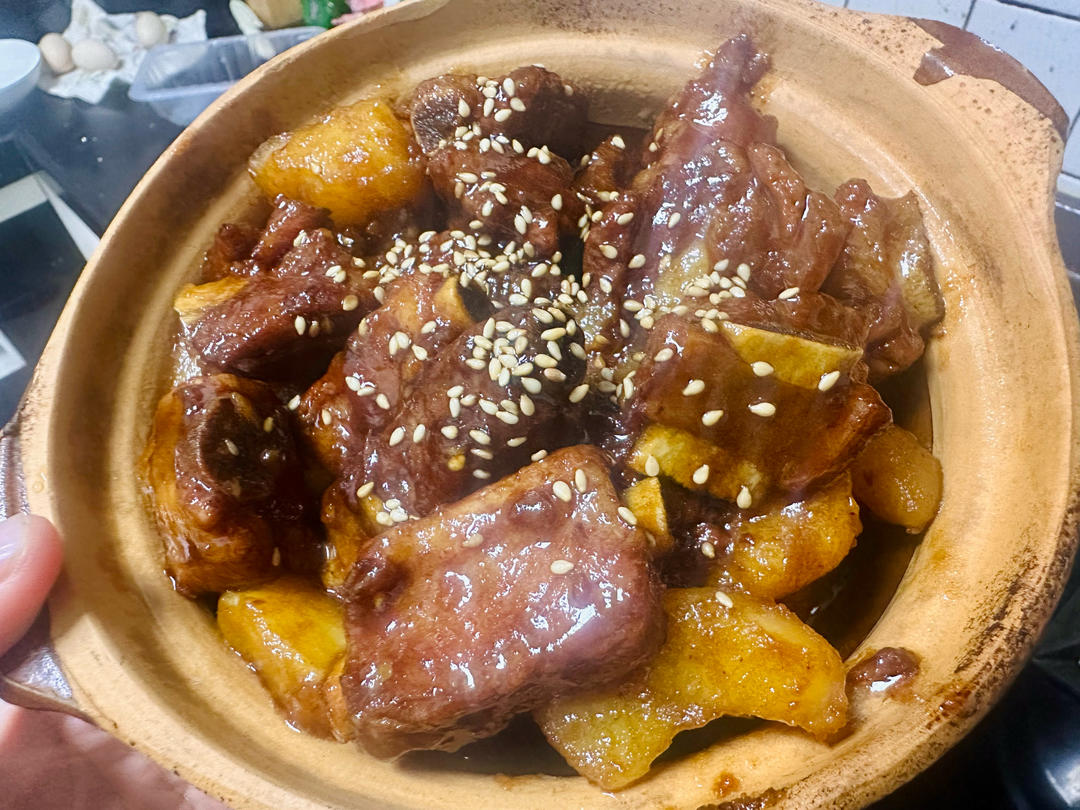 土豆炖排骨