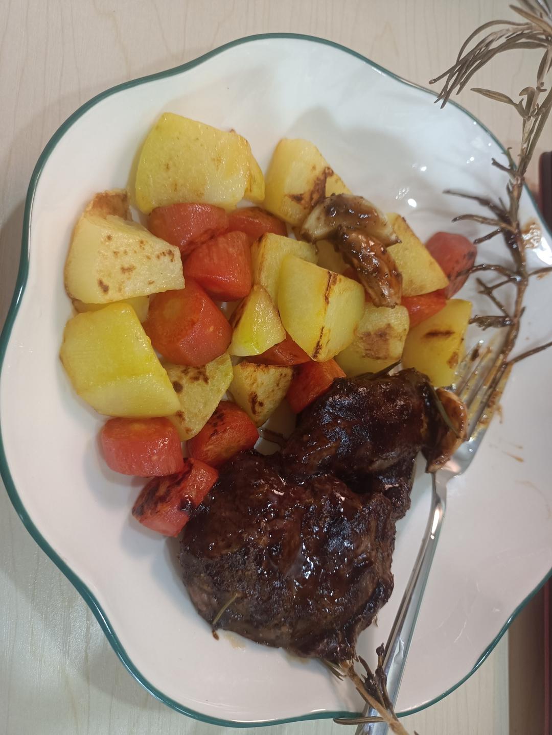 🔥零厨艺！空气炸锅牛排🥩