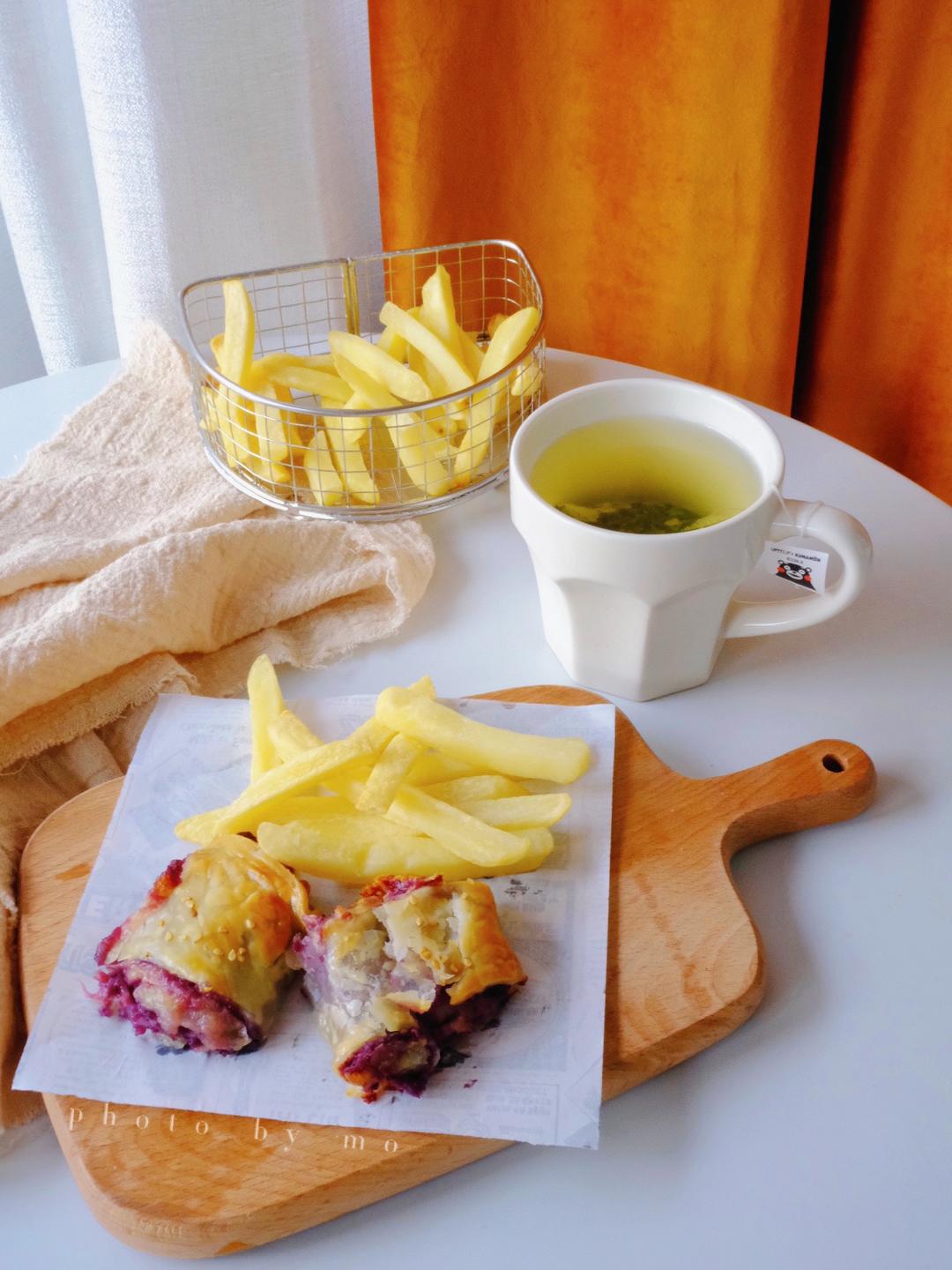 手抓饼版·紫薯芝士卷的做法