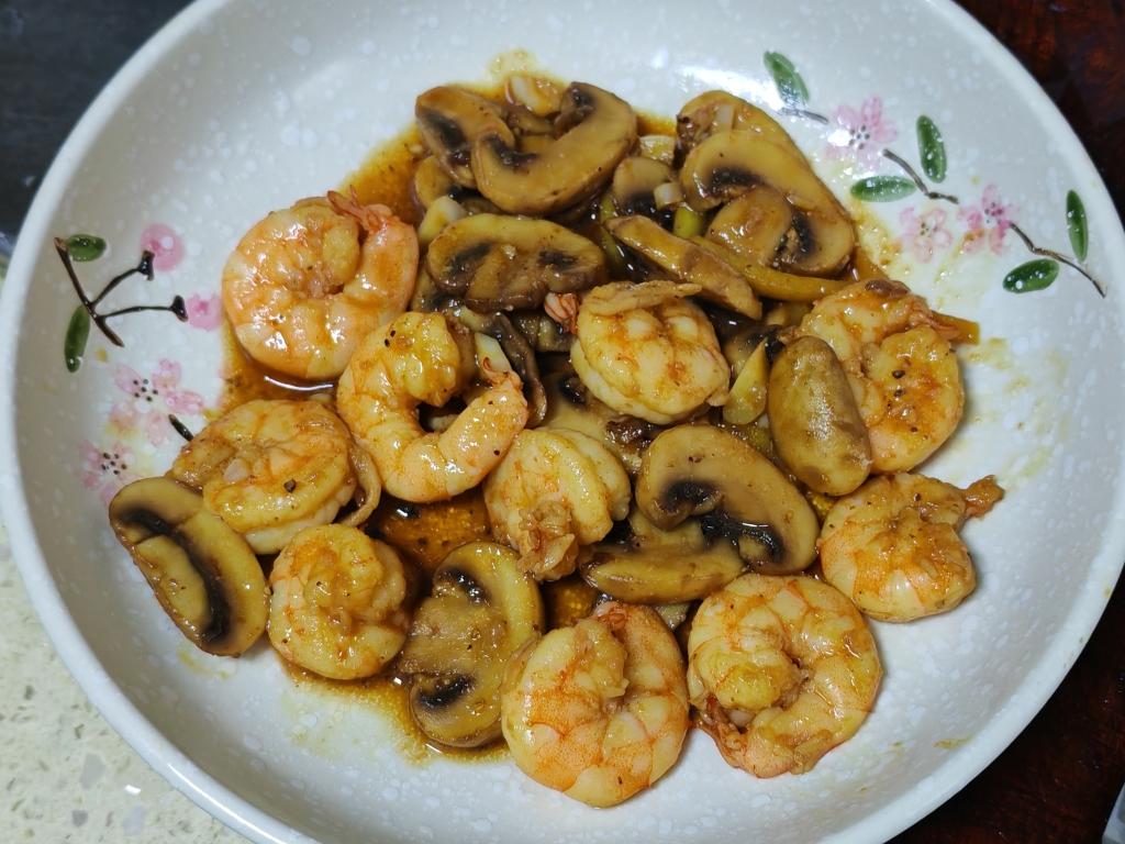 蒜香口蘑虾