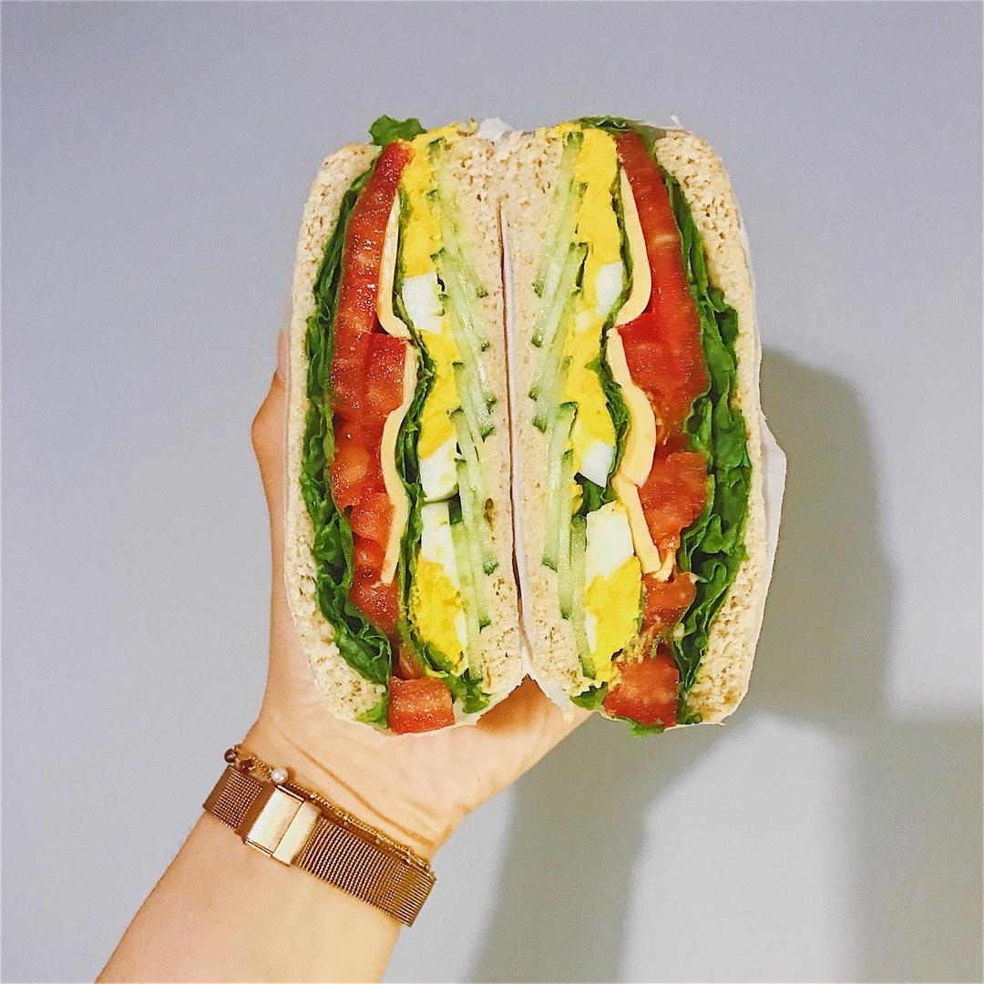 如何做超厚的沼三明治~详细tip！牛油果鸡蛋午餐肉三明治~