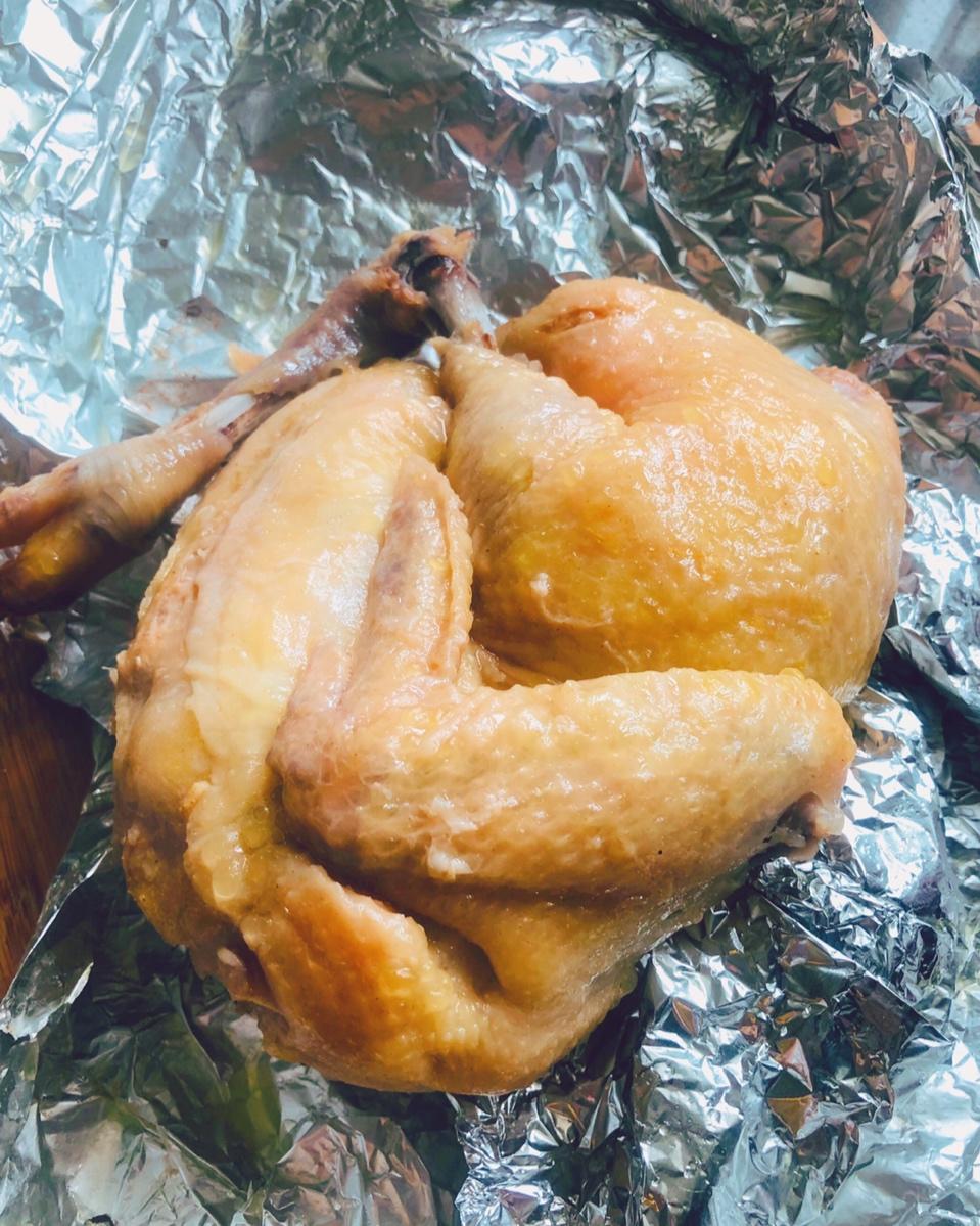 铸铁锅烤箱盐焗鸡