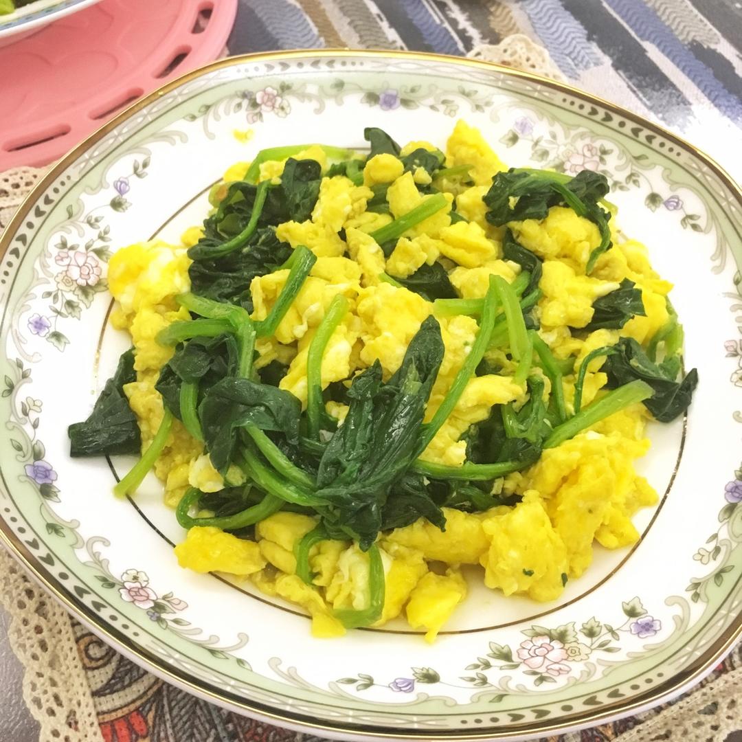 菠菜炒鸡蛋