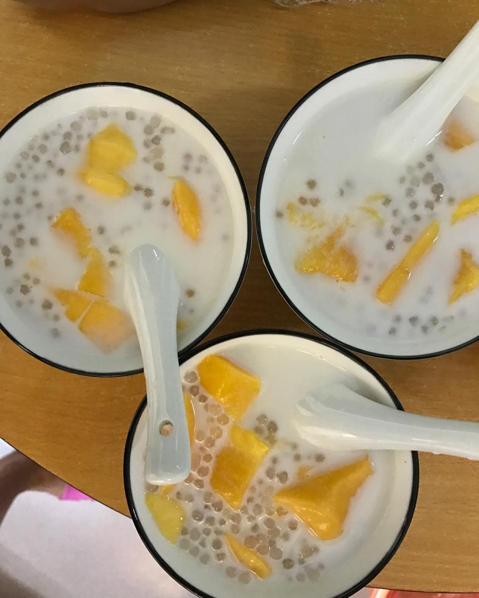 椰香芒果西米露