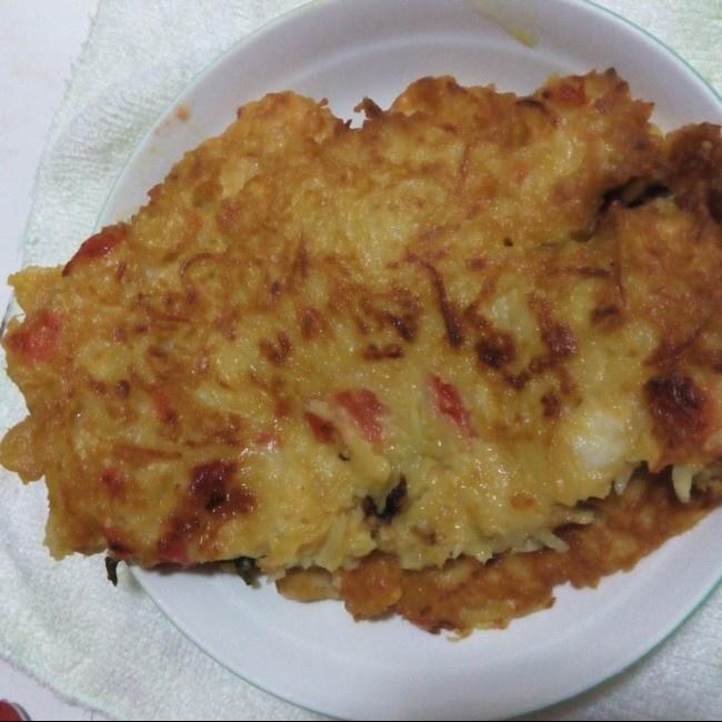 土豆丝西红柿虾仁饼的做法