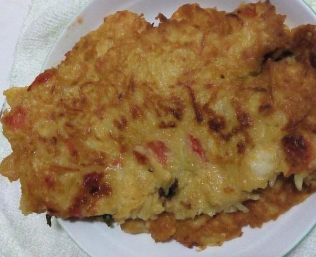 土豆丝西红柿虾仁饼的做法