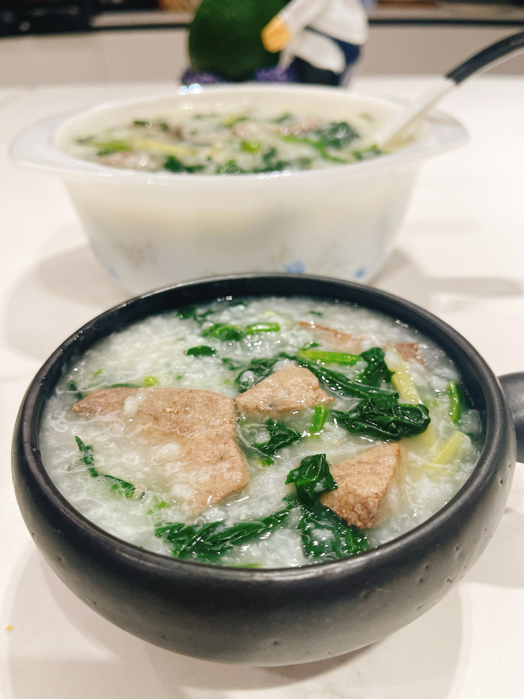 菠菜猪肝粥（美善品版）