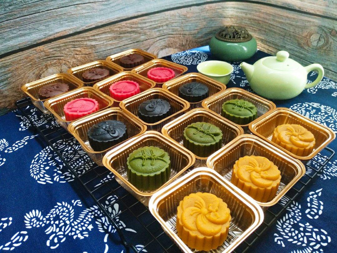 日式美颜桃山皮月饼