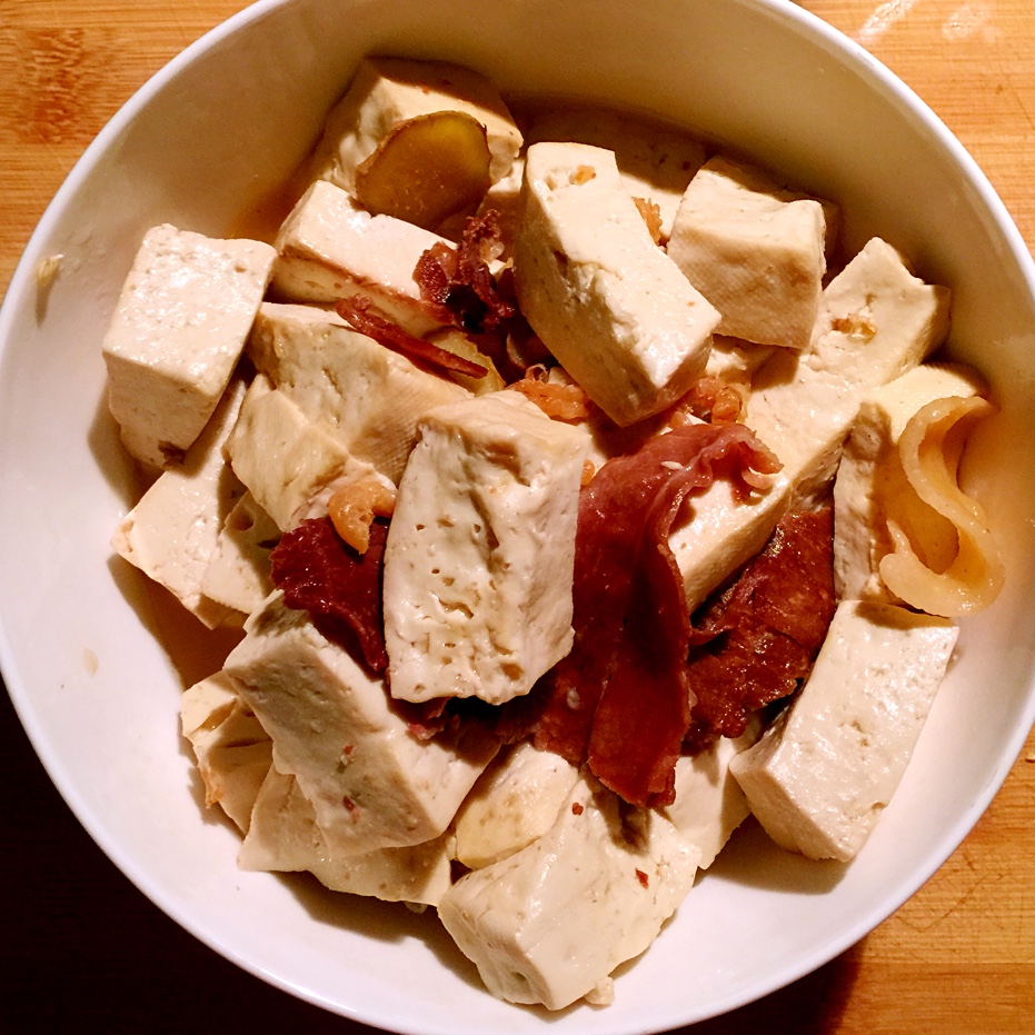 嘉木做的金华火腿烧豆腐