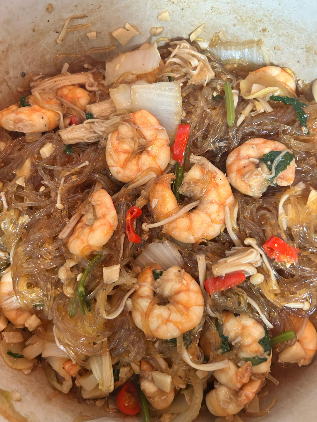 虾仁粉丝煲