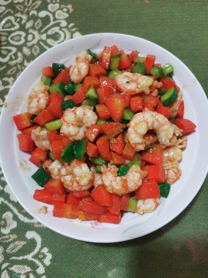 三色炒虾仁