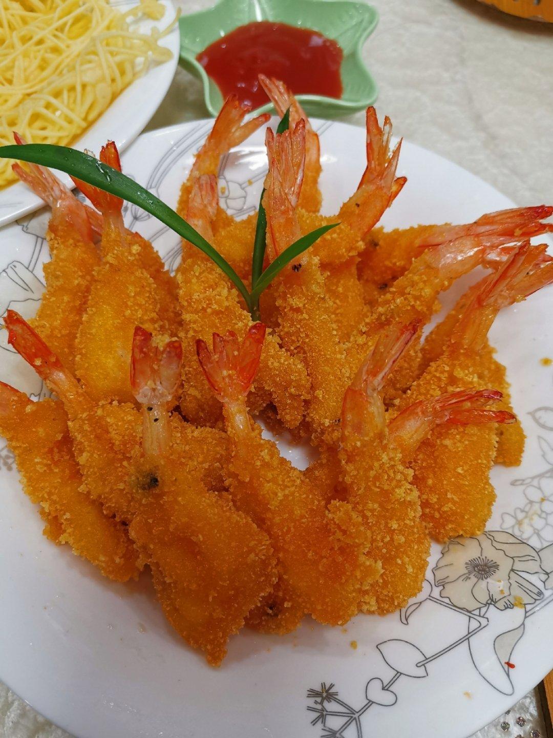 面包糠炸虾