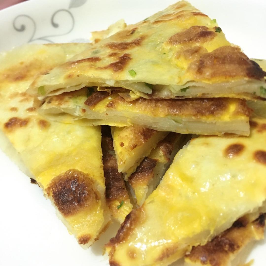 鸡蛋葱油饼                  （更新饼坯保存方法）