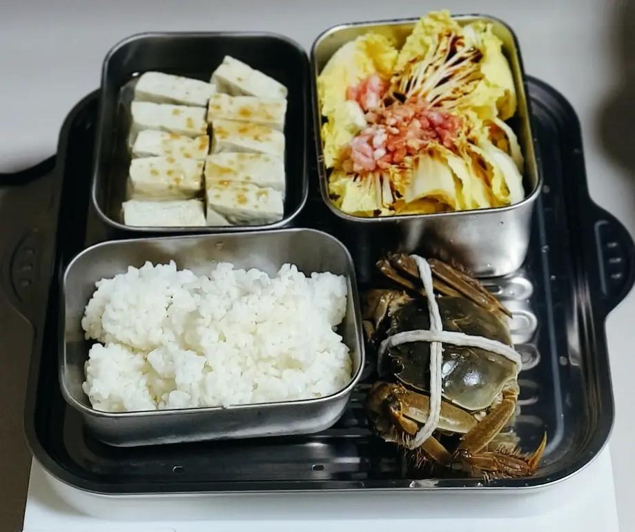 最爱的蒸菜系列➀➀┇山药肉饼蒸蛋+金针菇蔬菜┇一人份晚餐也要好好吃饭