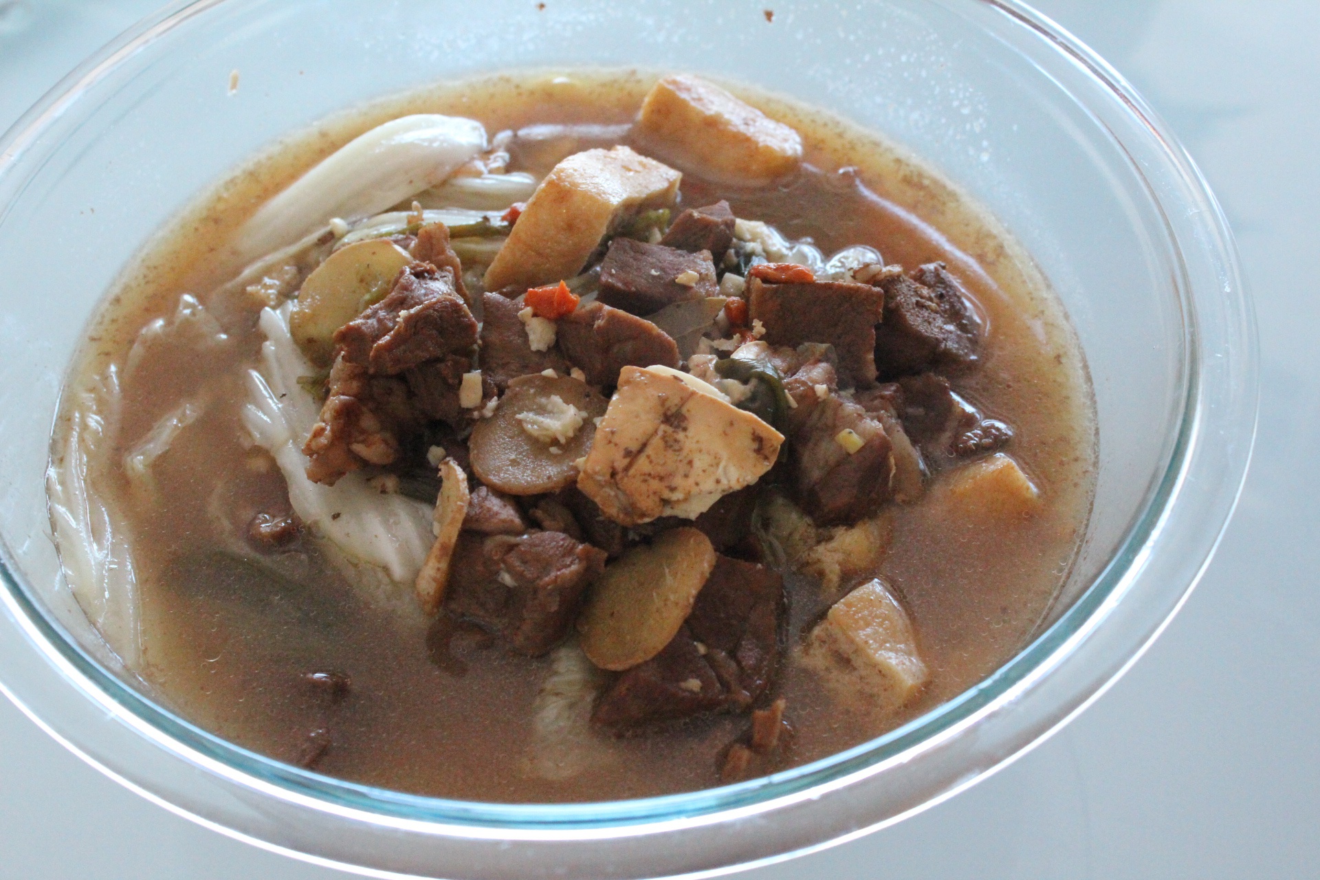 白菜冻豆腐炖羊肉