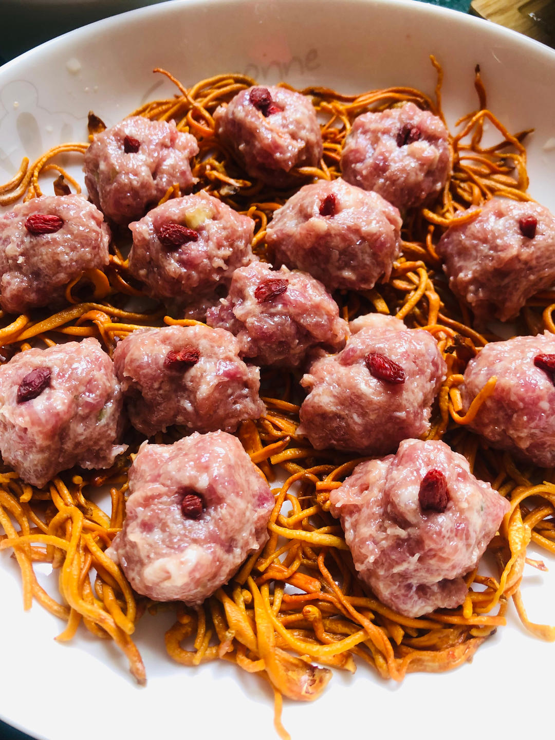 虫草花蒸肉丸（鲜香嫩滑，非常好吃😋）