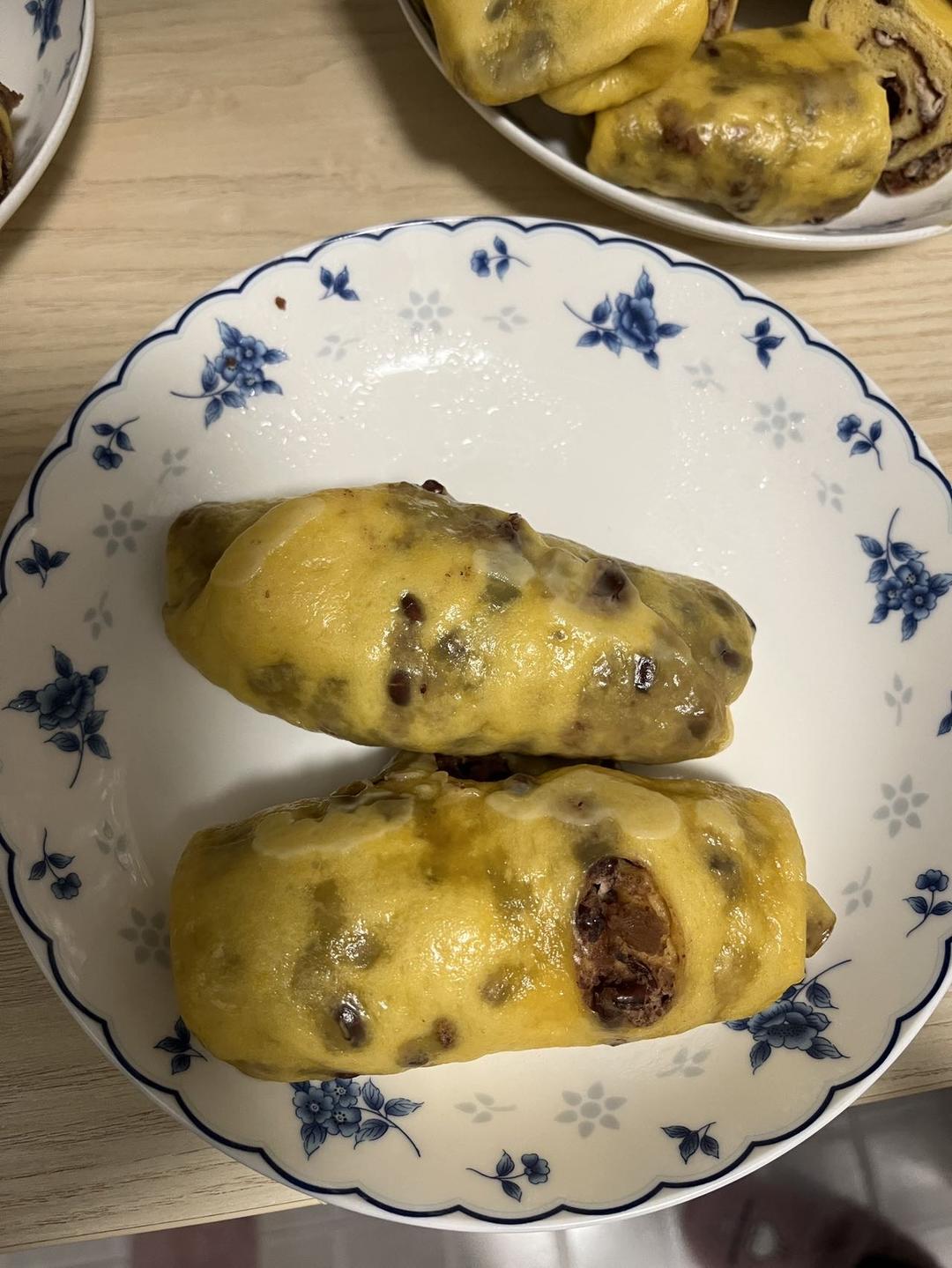 美味南瓜红豆卷，好看又好吃
