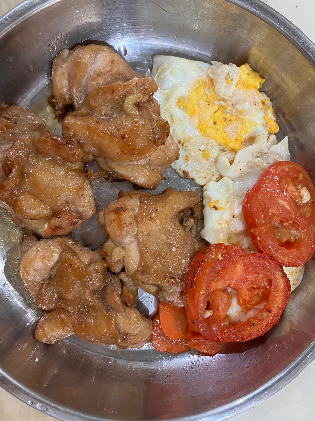 煎蒜香鸡扒