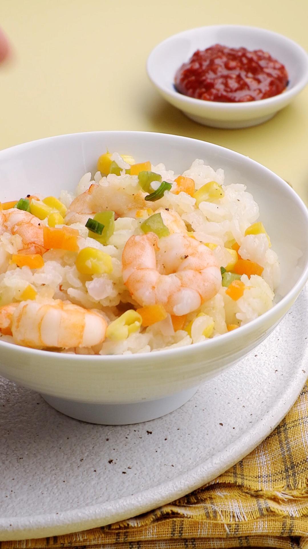 电饭锅虾仁饭