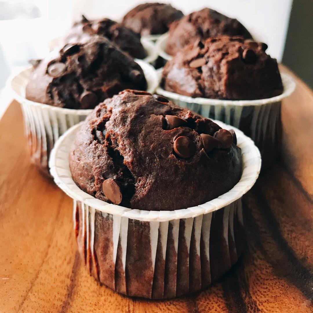 红糖香蕉巧克力麦芬