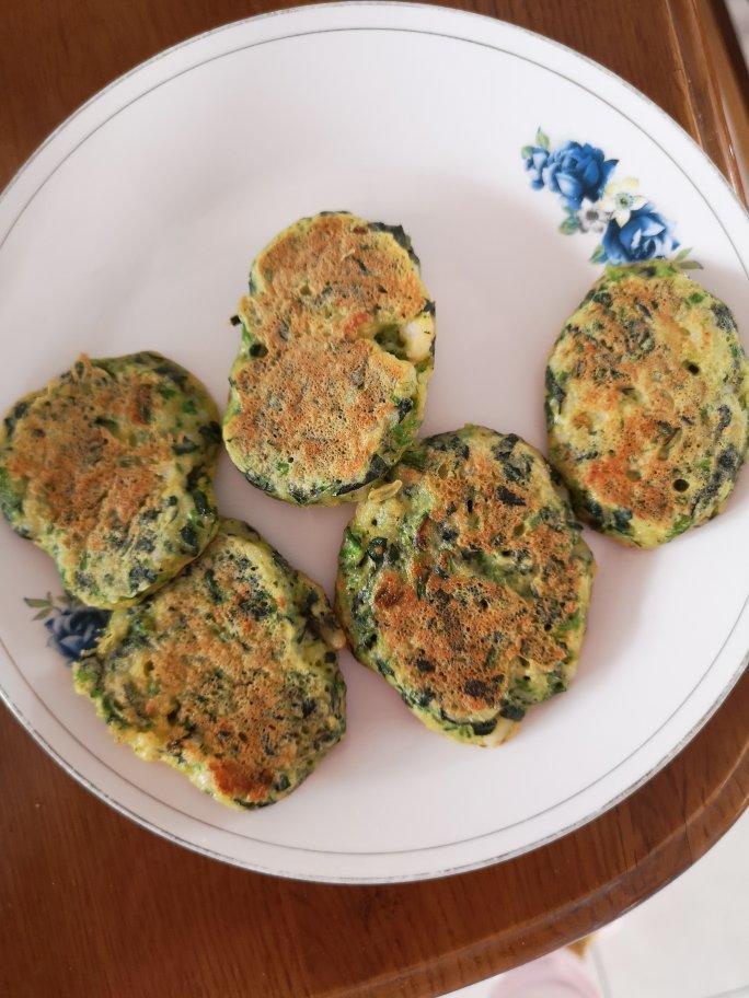菠菜虾仁饼(可当一岁宝宝辅食)