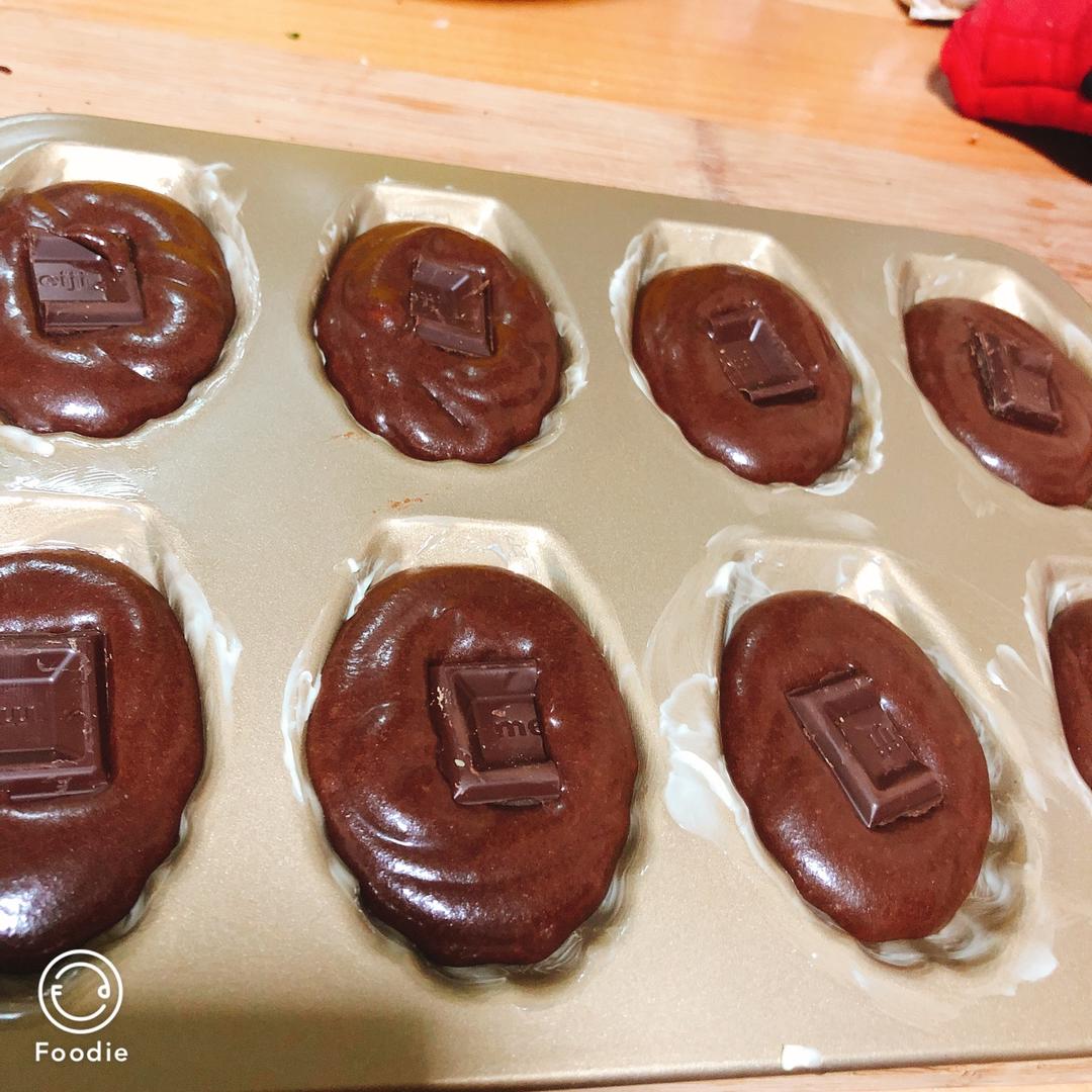 可可花生酱软心玛德琳