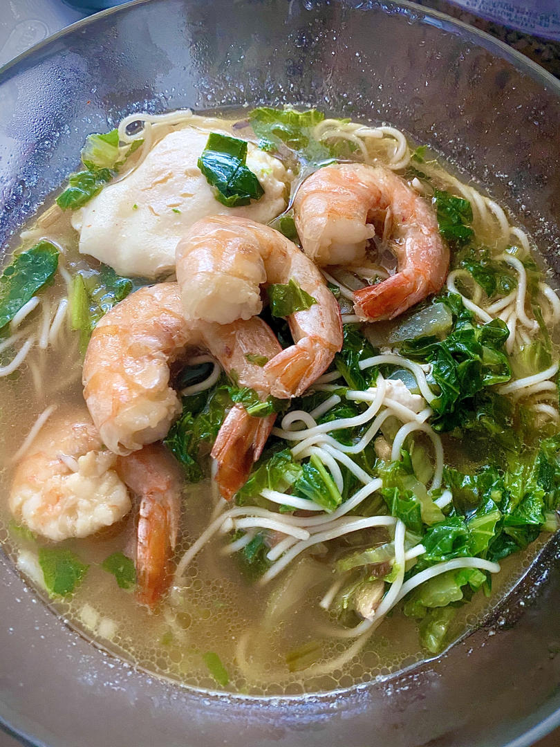 鲜虾白菜炝锅面