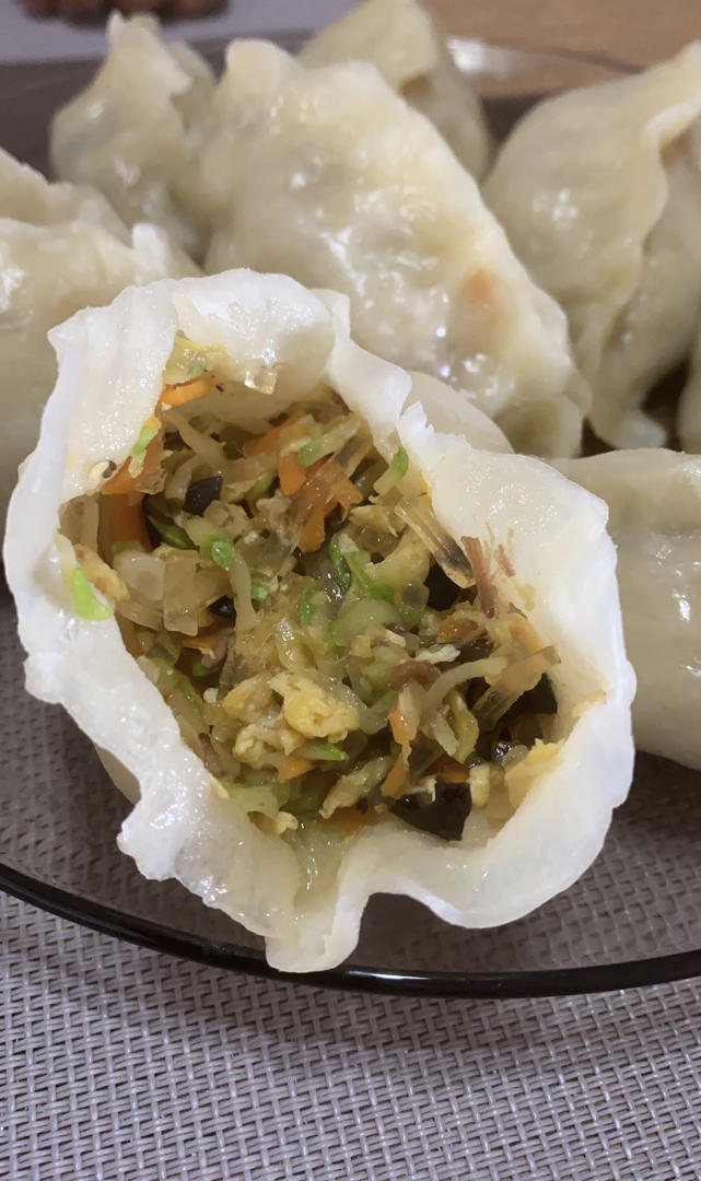 素馅烫面大蒸饺