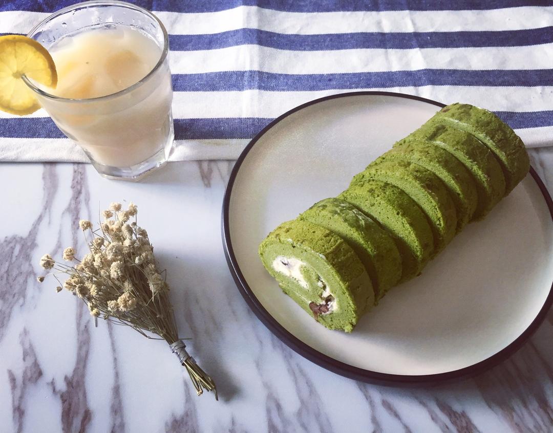 抹茶蜜豆蛋糕卷