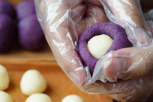 【爆浆紫薯仙豆糕】的做法 步骤5