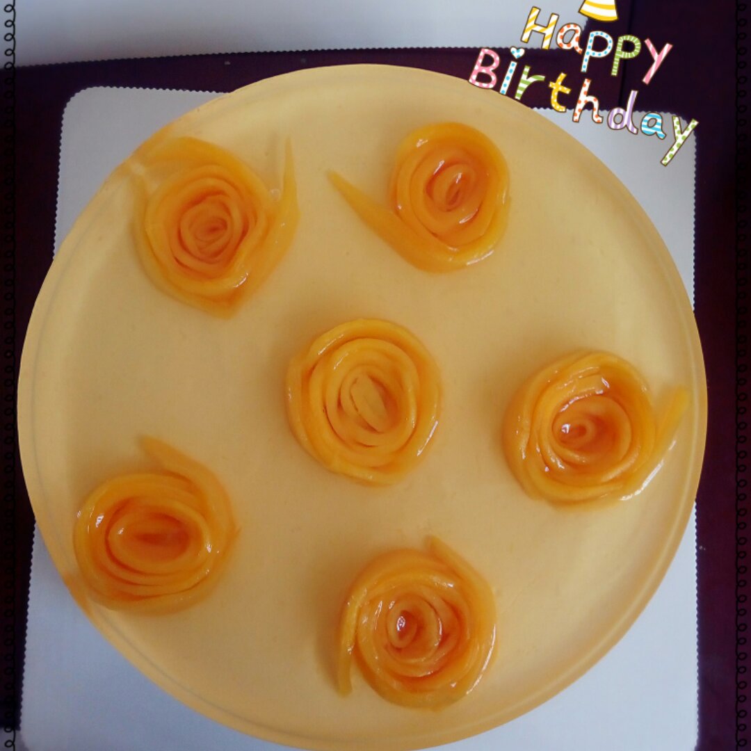 玫瑰花芒果慕斯蛋糕