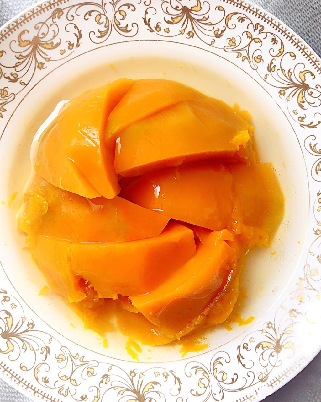 宝贝的宝贝儿做的然妈小灶水晶蒸南瓜