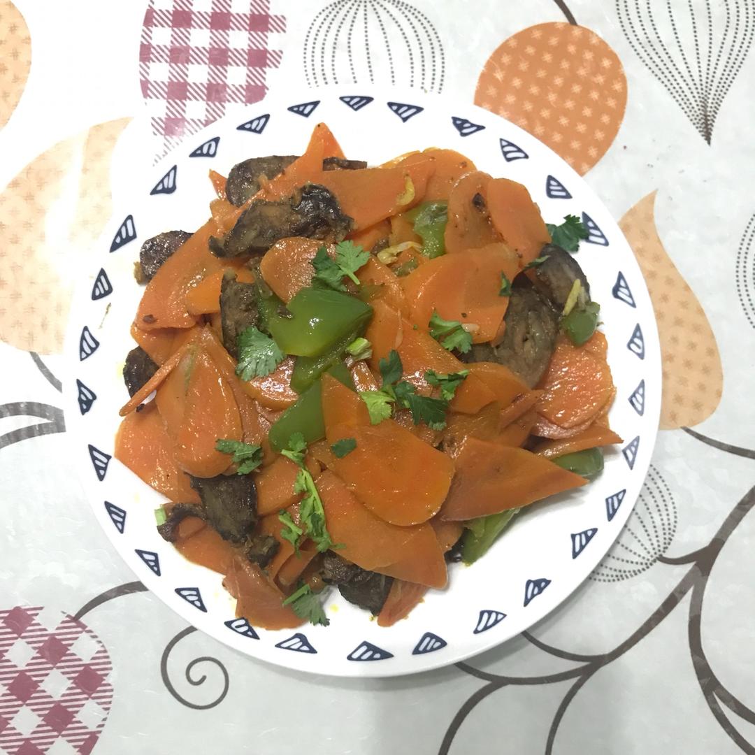 胡萝卜炒肉片