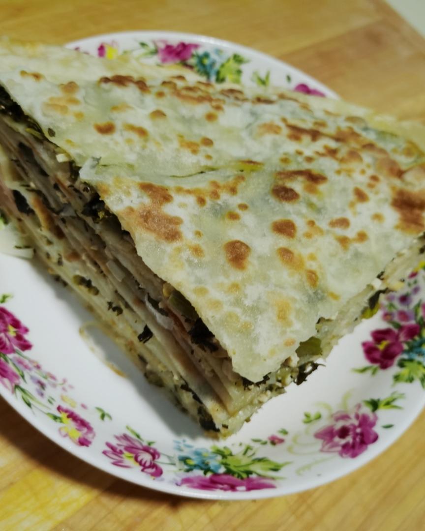 天水…韭饼，酸菜饼的做法