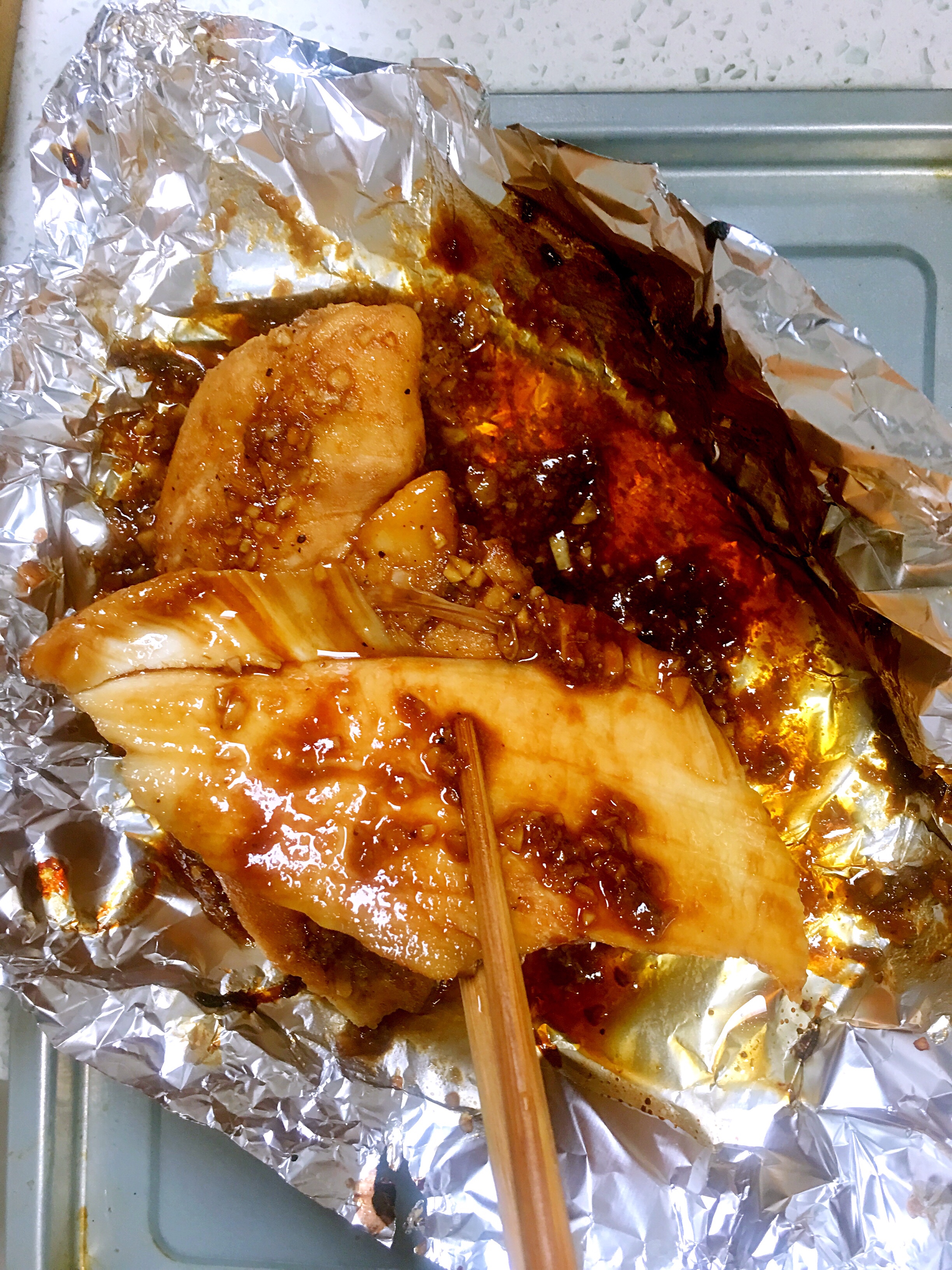蜂蜜蒜蓉照烧鸡胸肉（好好！好好！吃！）的做法 步骤9