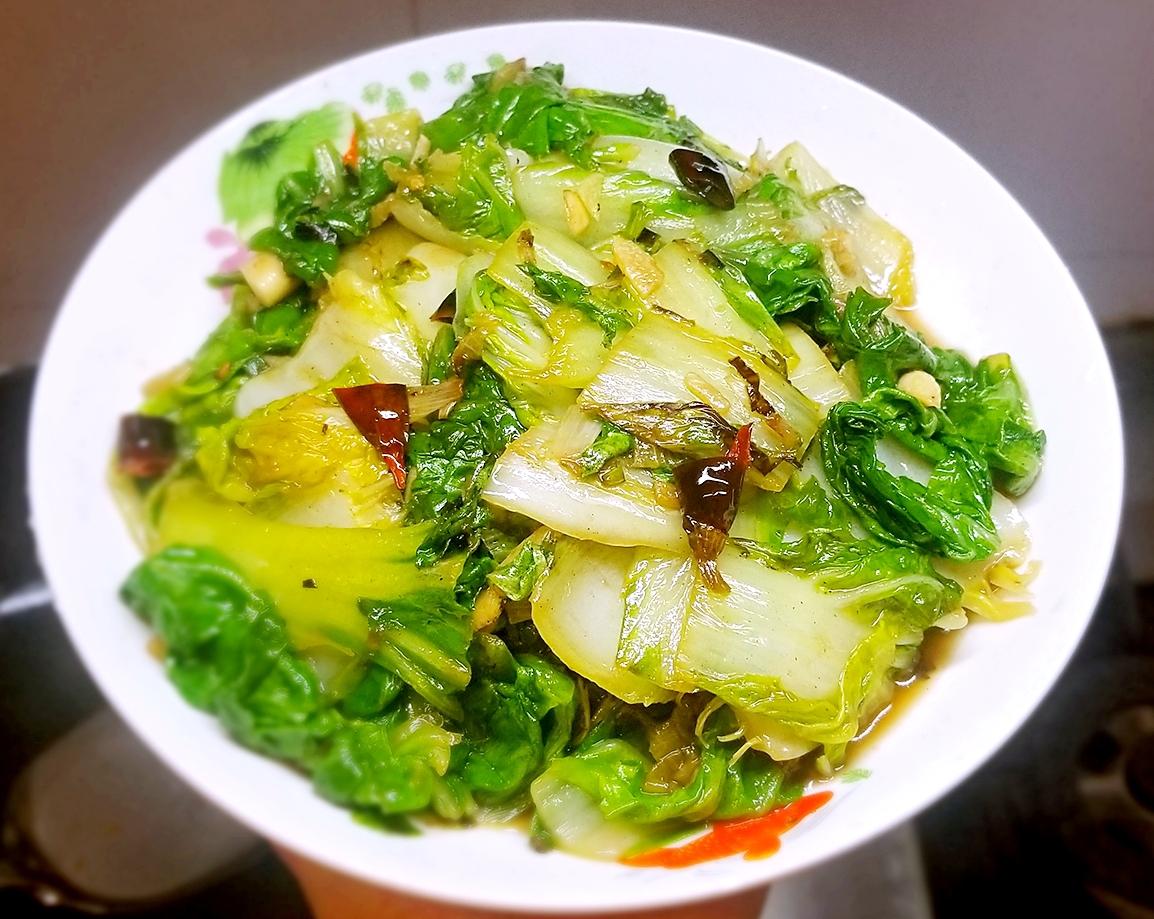 家常炝炒小白菜(简单健康好吃)的做法 步骤8