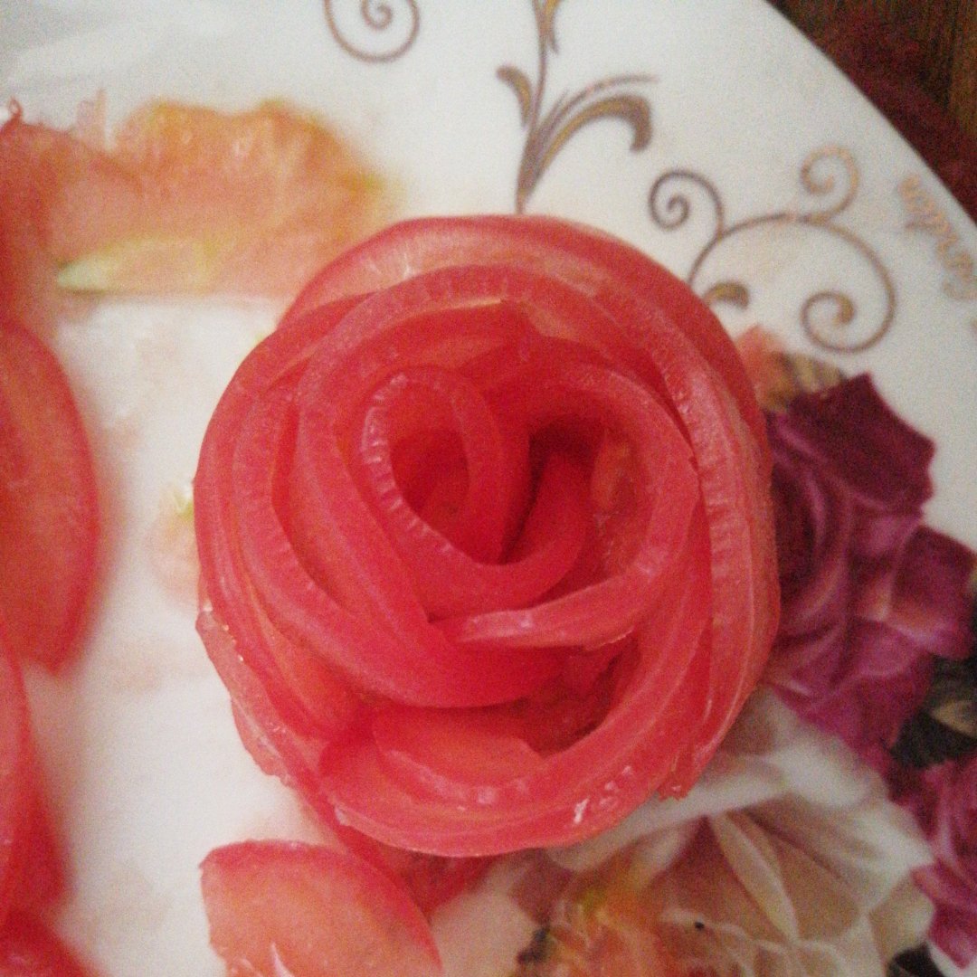 玫瑰花西红柿