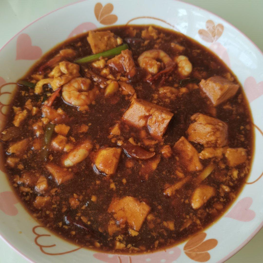低卡高蛋白！嫩滑爽口的虾仁烧豆腐