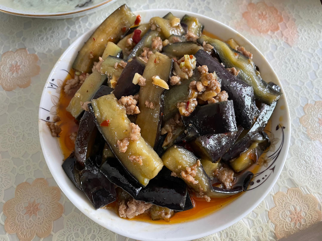 红烧肉沫茄子